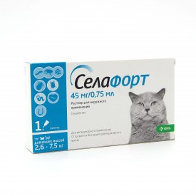 Селафорт, 45мг/0,75мл для кошек массой 2,6-7,5 кг